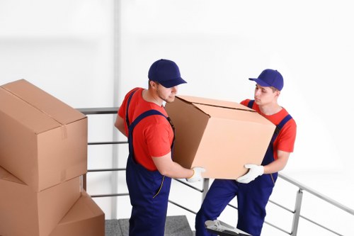 Teams coordinating a commercial relocation near New Eltham
