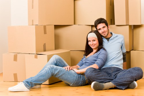 Local removals team handling furniture and boxes in New Eltham